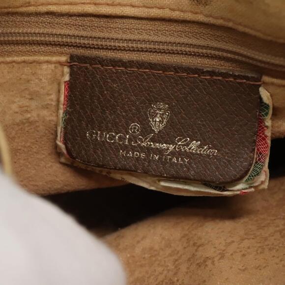 GUCCI GG Supreme Web Sherry Line Bag Pvc Beige Gold 89 02 032 - Picture 16 of 16